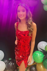 Sparkly Silver Scoop Neck Mirror Tight Short Homecoming Dress