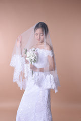 Lace Edge One Layer Wedding Veil