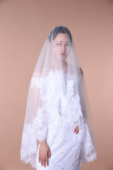 Lace Edge One Layer Wedding Veil
