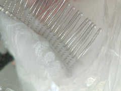 Simple Lace Edge One Tier Tulle Long Wedding Veil