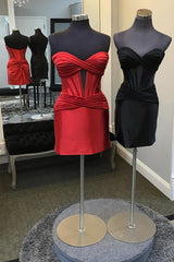 Hot Pink Corset Sweetheart Tight Short Homecoming Dress