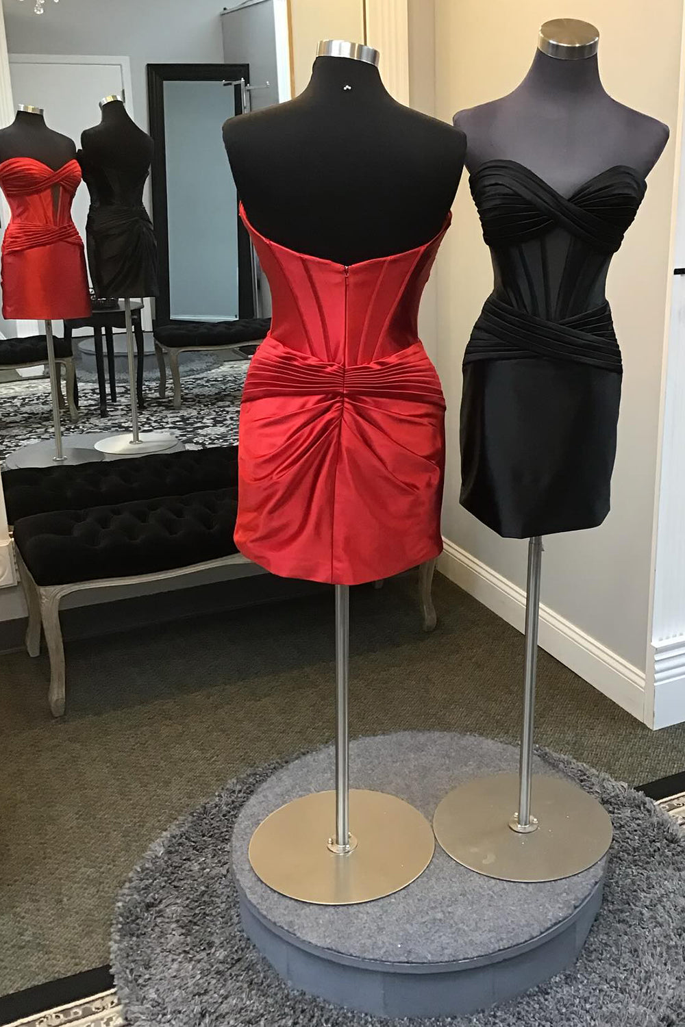 Hot Pink Corset Sweetheart Tight Short Homecoming Dress