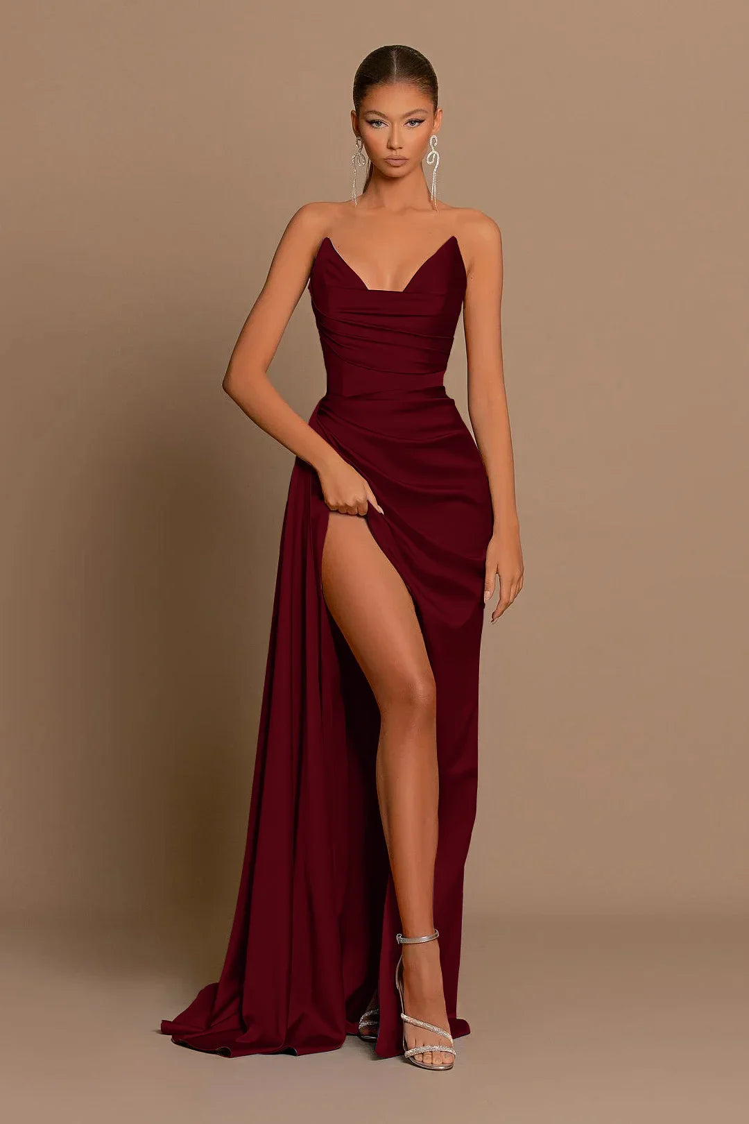 Amazing Strapless Mermaid Long Prom Dress for Party