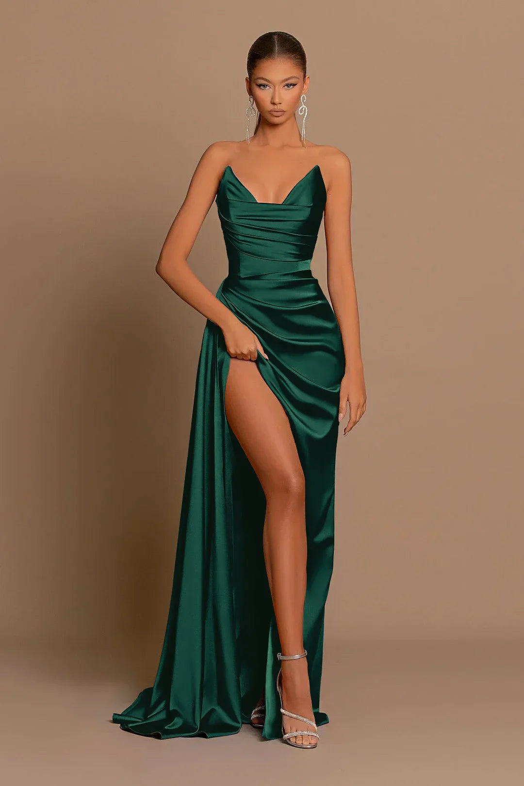 Amazing Strapless Mermaid Long Prom Dress for Party