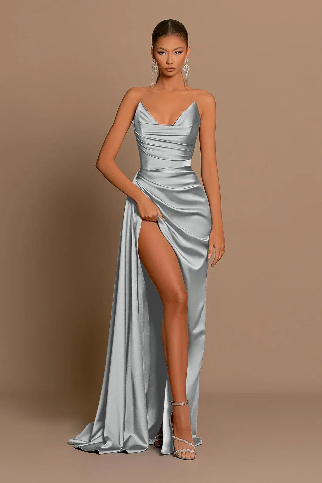 Amazing Strapless Mermaid Long Prom Dress for Party
