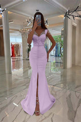 Mint Green Cap Sleeve Long Prom Dress with Split Beading