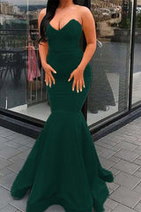 Amazing Yellow Strapless Sweetheart Mermaid Long Prom Dress