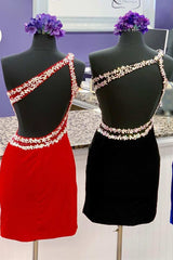 Backless Beaded Royal Blue Velvet Homecoming Dress