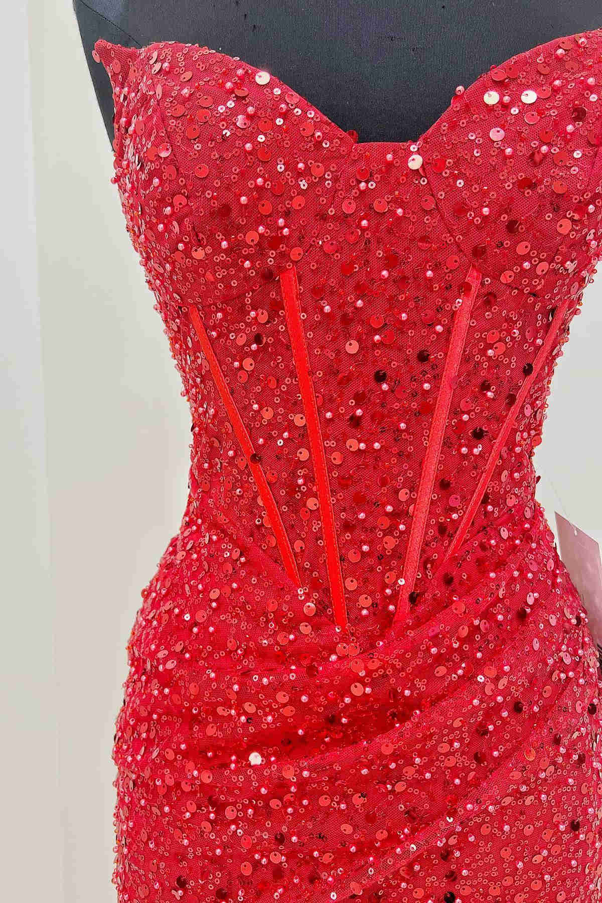 Beaded Blue Strapless Tight Homecoming Dress