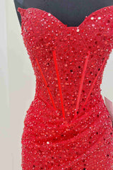 Beaded Blue Strapless Tight Homecoming Dress