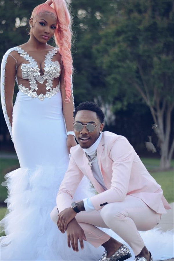 Best-Fit Pink Bespoke Wedding Suit for Groom 2024