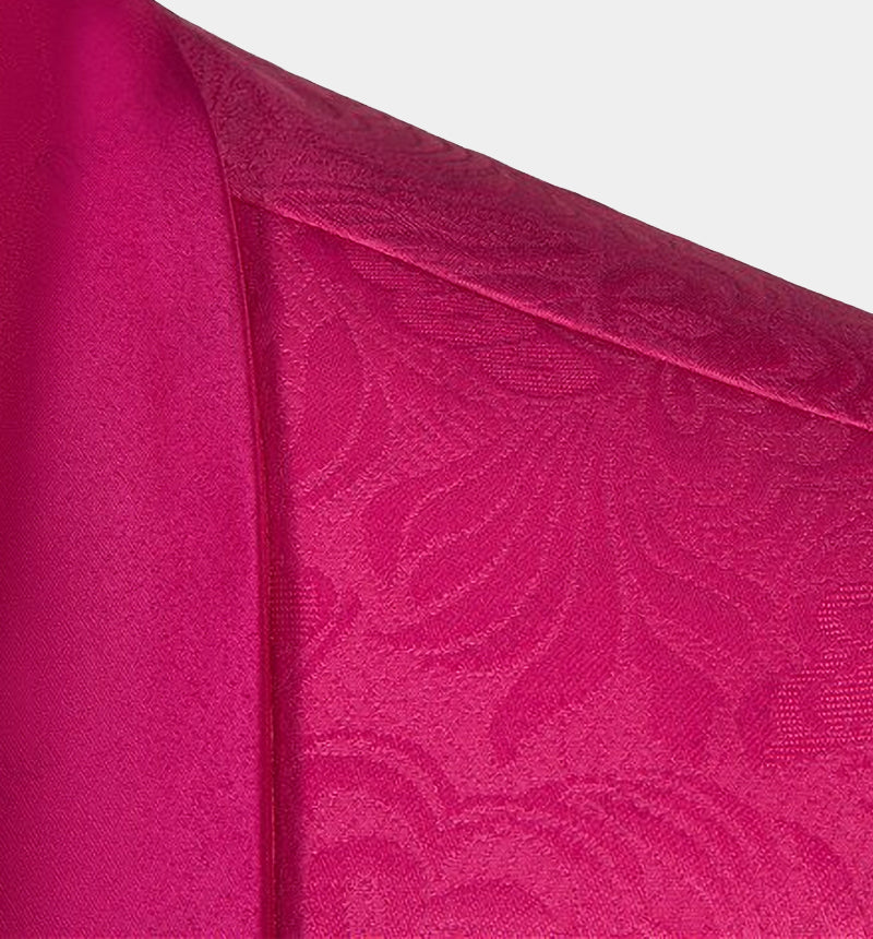 Best One-Button Pink Wedding Suit for Groom