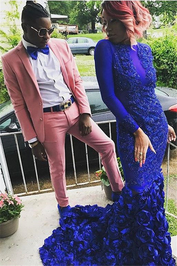 Candy Pink Slim Fit Groom and Groomsmen Suit - Notched Lapel