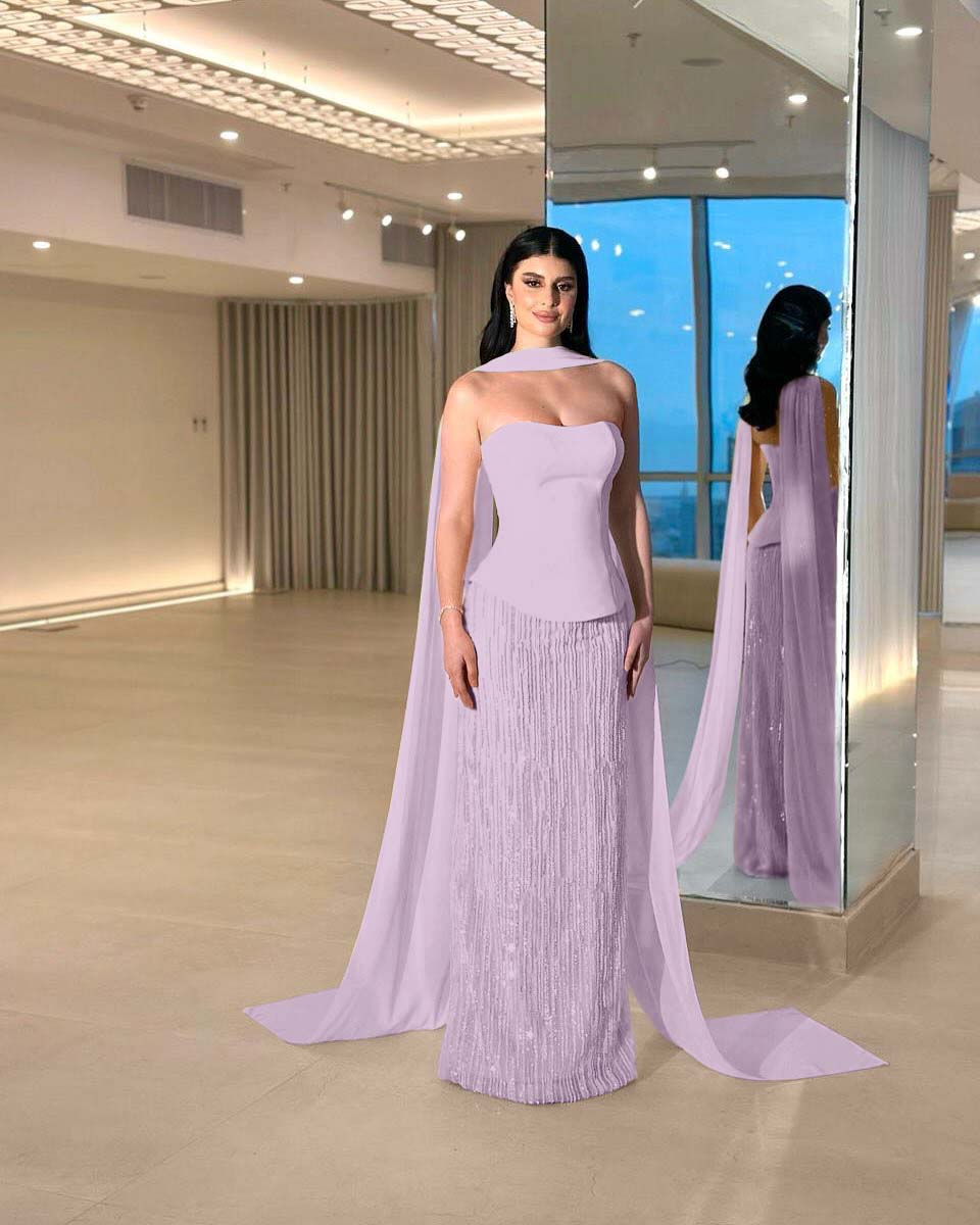 Charming Strapless Long Prom Dress with Beading and Pleats