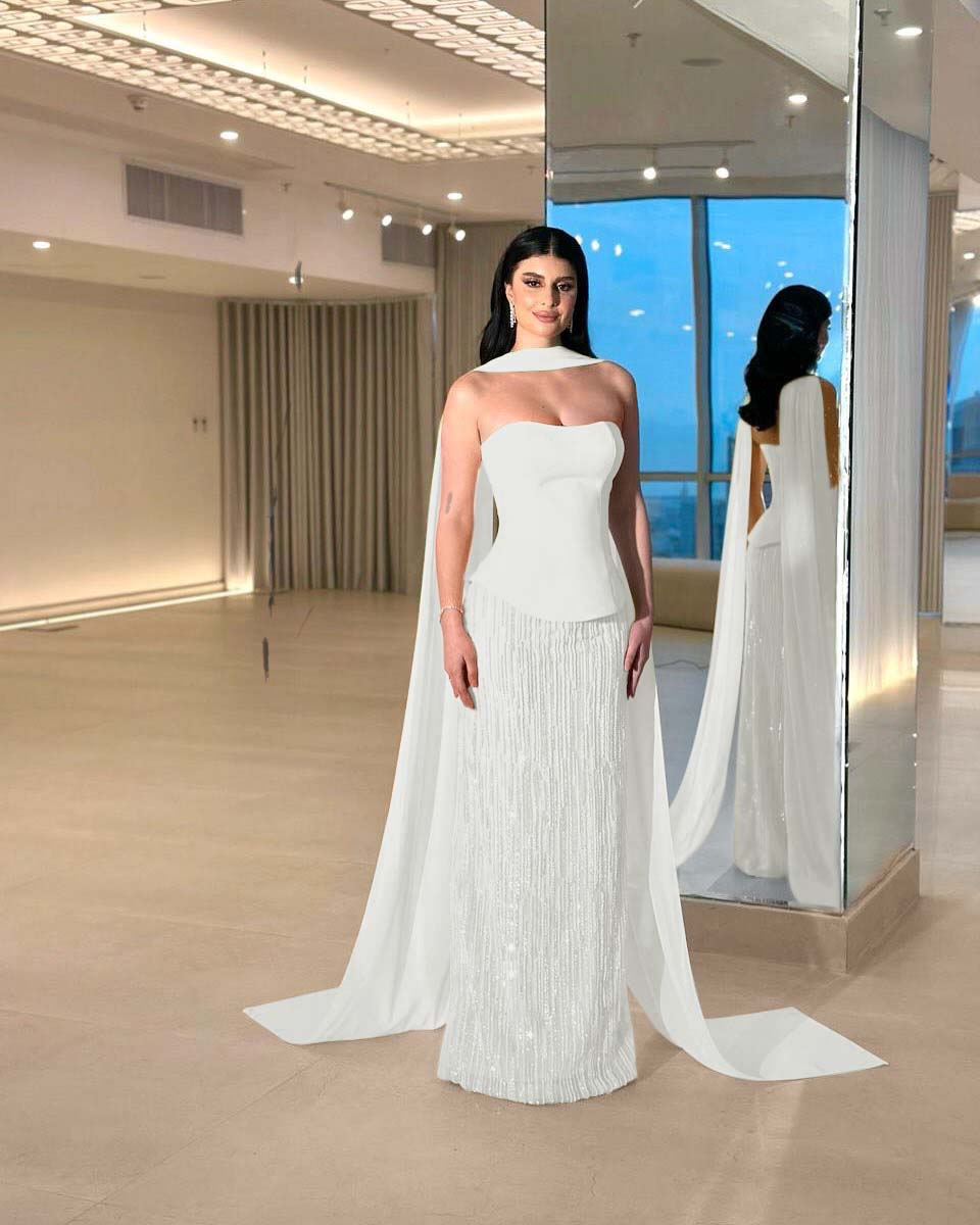 Charming Strapless Long Prom Dress with Beading and Pleats