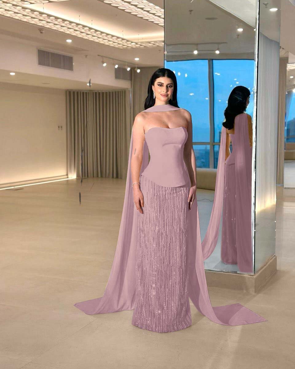 Charming Strapless Long Prom Dress with Beading and Pleats