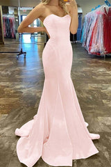 Charming Strapless Sweetheart Mermaid Long Prom Dress