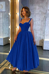 Sweetheart Spaghetti Strap A-Line Prom Dress with Sequins