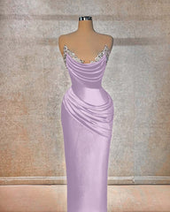 Chic Strapless Long Pleated Prom Dress with Beading