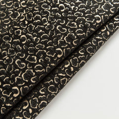 Classic Black Jacquard Velvet Lapel Blazer with Double-Breasted Design for Groom