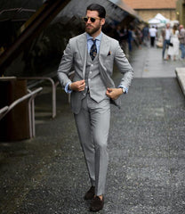 Classic Grey Suits for Prom, Three Pieces Groom Suit on Sale
