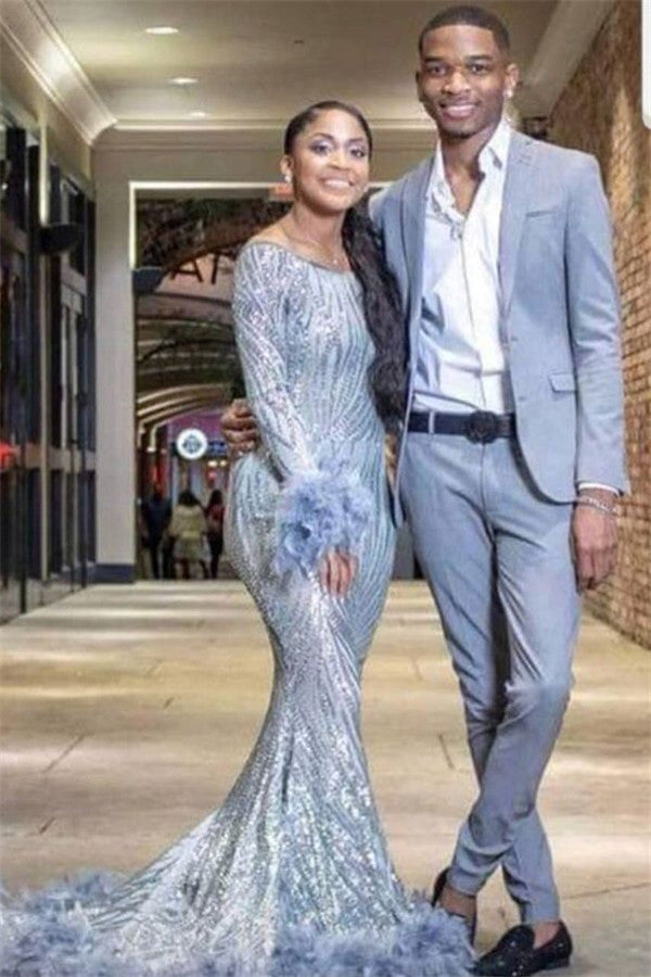 Classic Sky Blue Two-Piece Wedding Suit for Groom 2024