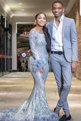 Classic Sky Blue Two-Piece Wedding Suit for Groom 2024