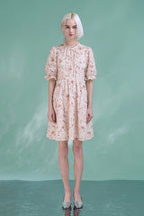 Babyonlines Cute Half Sleeves Floral Short Dresses