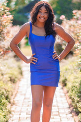 Cute Short Royal Blue Homecoming Dress