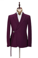 Elegant Best-Fit Two-Piece Wedding Suit for Groom with Peaked Lapel