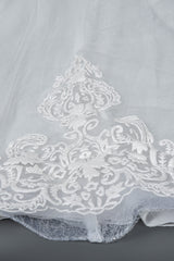 Elegant Cap Sleeve Sheer Tulle Ball Gown Wedding Dress with Lace V-Neck