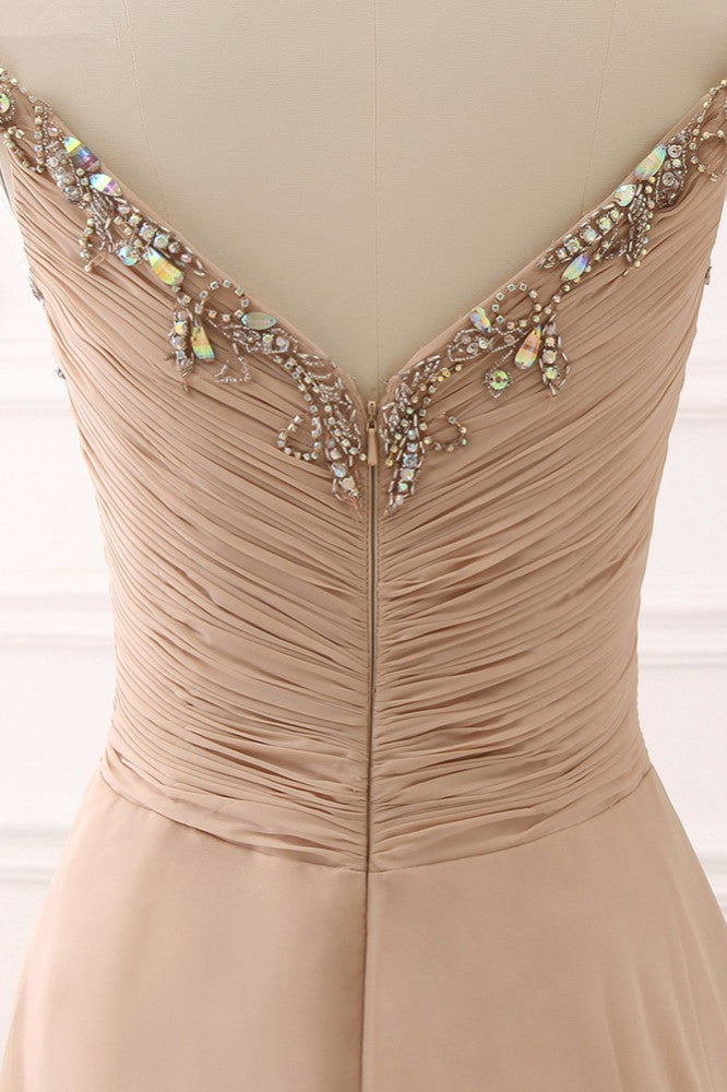Elegant Off the Shoulder Sweetheart Prom Dress with Beading