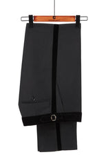 Fabulous Red Double-Breasted Wedding Suit with Black Shawl Lapel