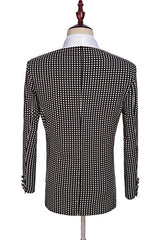 Fashion Black and White Shawl Lapel Prom Suit, Female Tuxedo