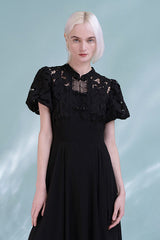 Babyonlines Fashion Crew Neck Short Sleeves Lace Dresses