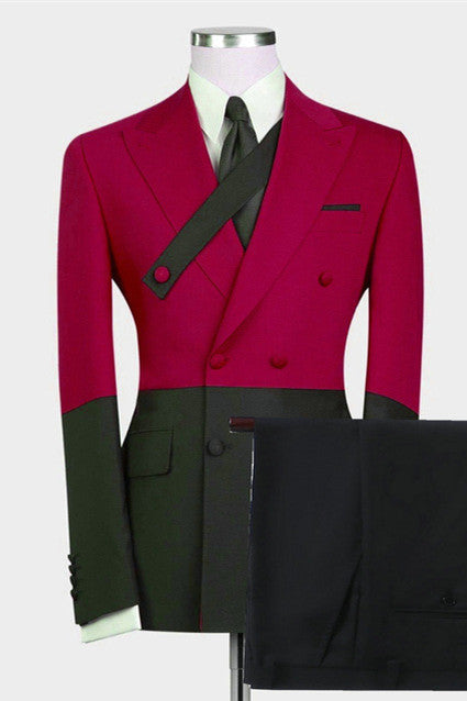 Fashionable Best-Fit Red Wedding Suit for Men