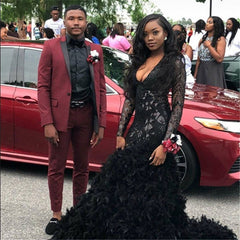 Fashionable Black Lapel Two-Piece Designer Wedding Suit on Sale