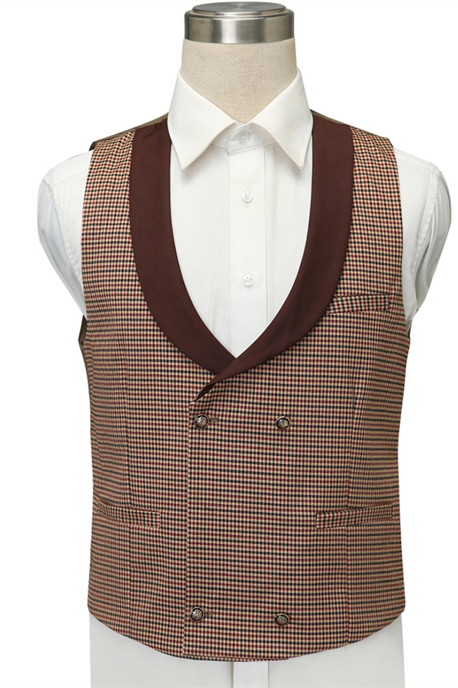 Fashionable Burgundy Fitted Wedding Suit with Notched Lapel for Men¡¯s Parties