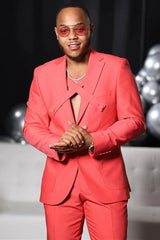 Fashionable Notched Lapel Bespoke Suit for Groom and Groomsmen