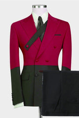 Fashionable Red Best-Fit Wedding Suit from Men¡¯s Wearhouse