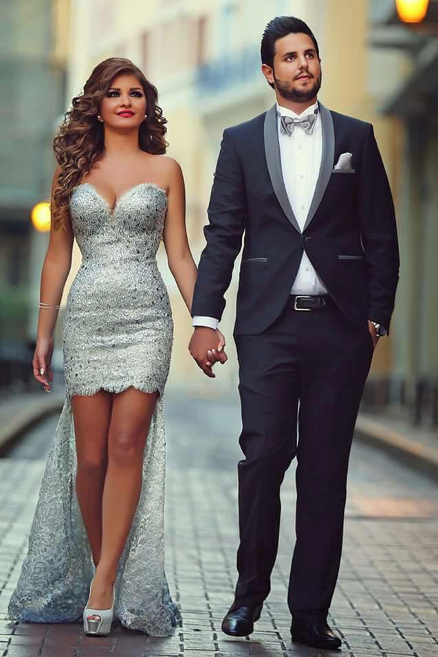 Formal Black Two-Piece Designer Wedding Suit with Shawl Lapel