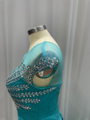 Off-the-Shoulder Long Mermaid Evening Formal Dresses with Beaded