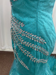 Off-the-Shoulder Long Mermaid Evening Formal Dresses with Beaded