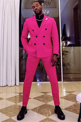 Fuchsia Peaked Lapel Ring Bearer Outfit - Double Breasted, Online