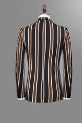 Gentle Black Striped Prom Attire for Men 2024 Online