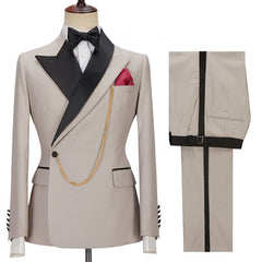 Glamorous David Beckham Royal Wedding Suit with Peaked Lapel