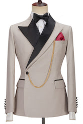 Glamorous Royal Wedding Suit Inspired by David Beckham with Peaked Lapel