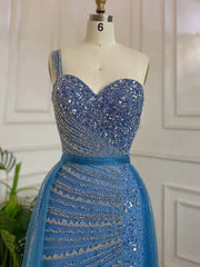 Gorgeous Lavender One Shoulder Floor Length Prom Dress with Beading