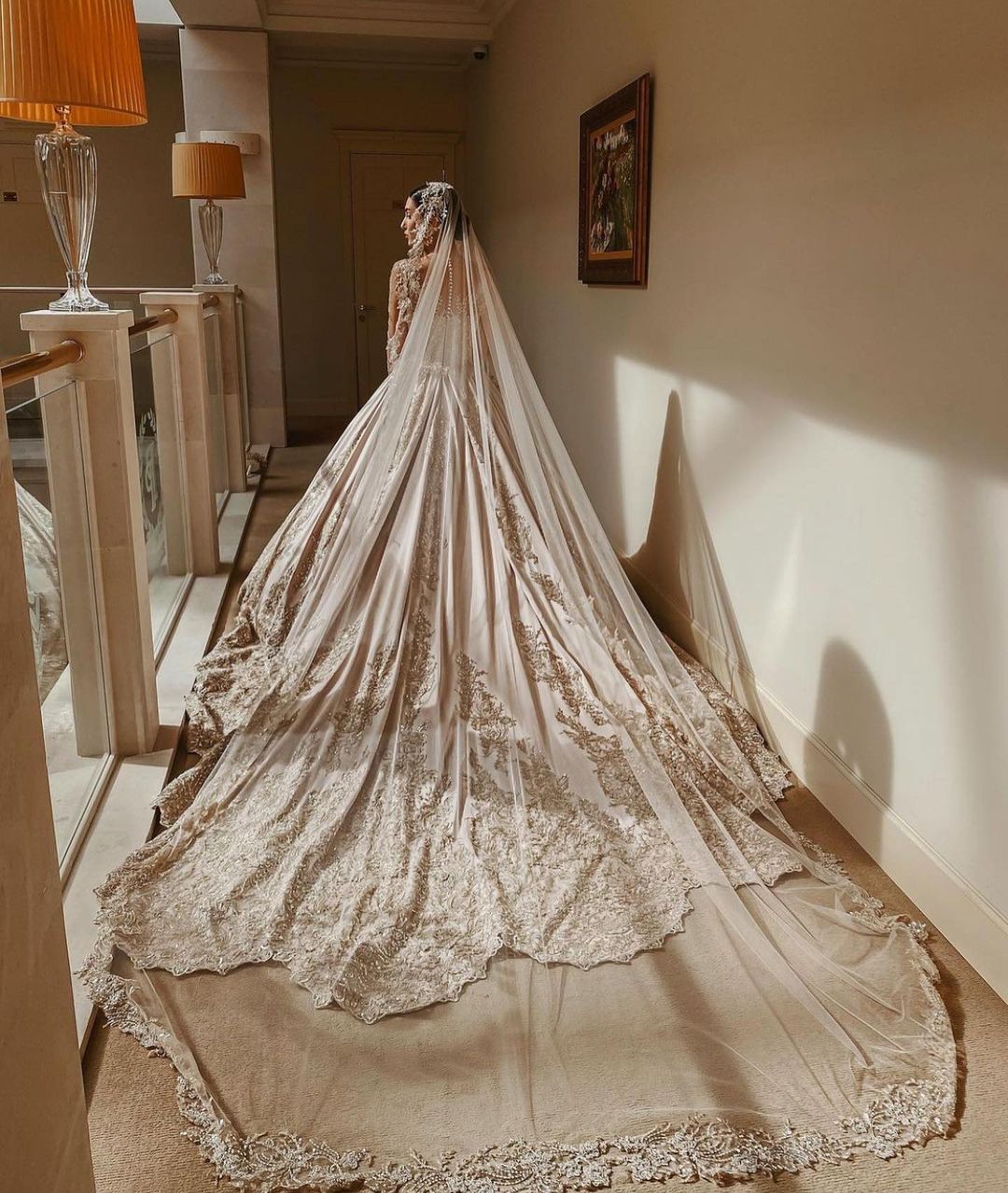 Gorgeous Sweetheart Long Sleeve Satin Wedding Dress with Beadings and Pearls