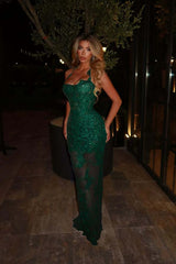 Halter Mermaid Long Prom Dress with Lace Embroidery